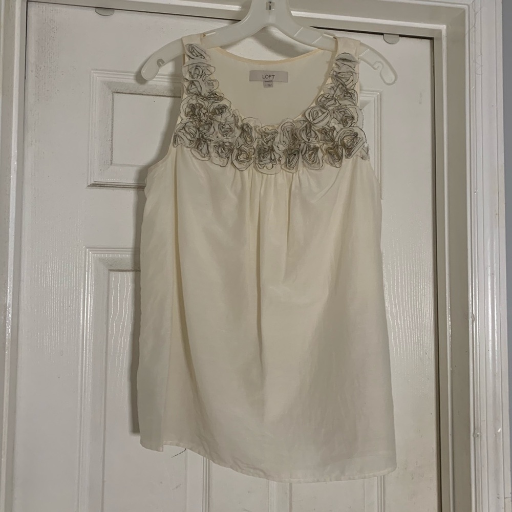 LOFT women silk sleeveless top/tunic